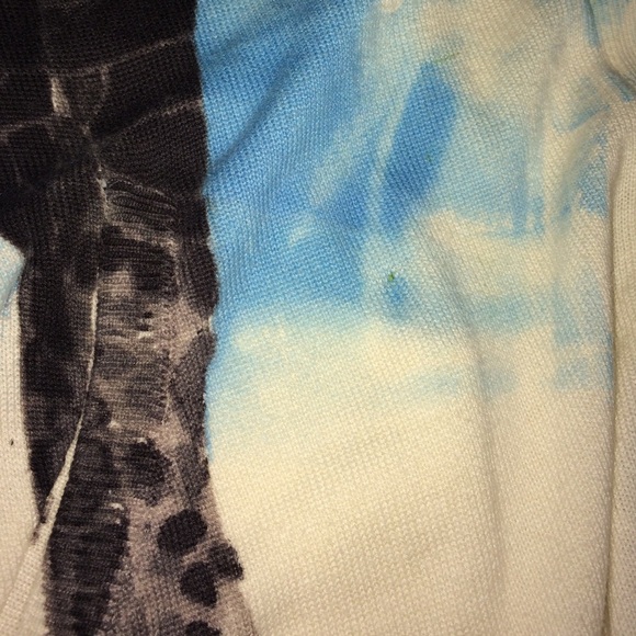Anthropologie giraffe watercolor cardigan - Picture 3 of 3